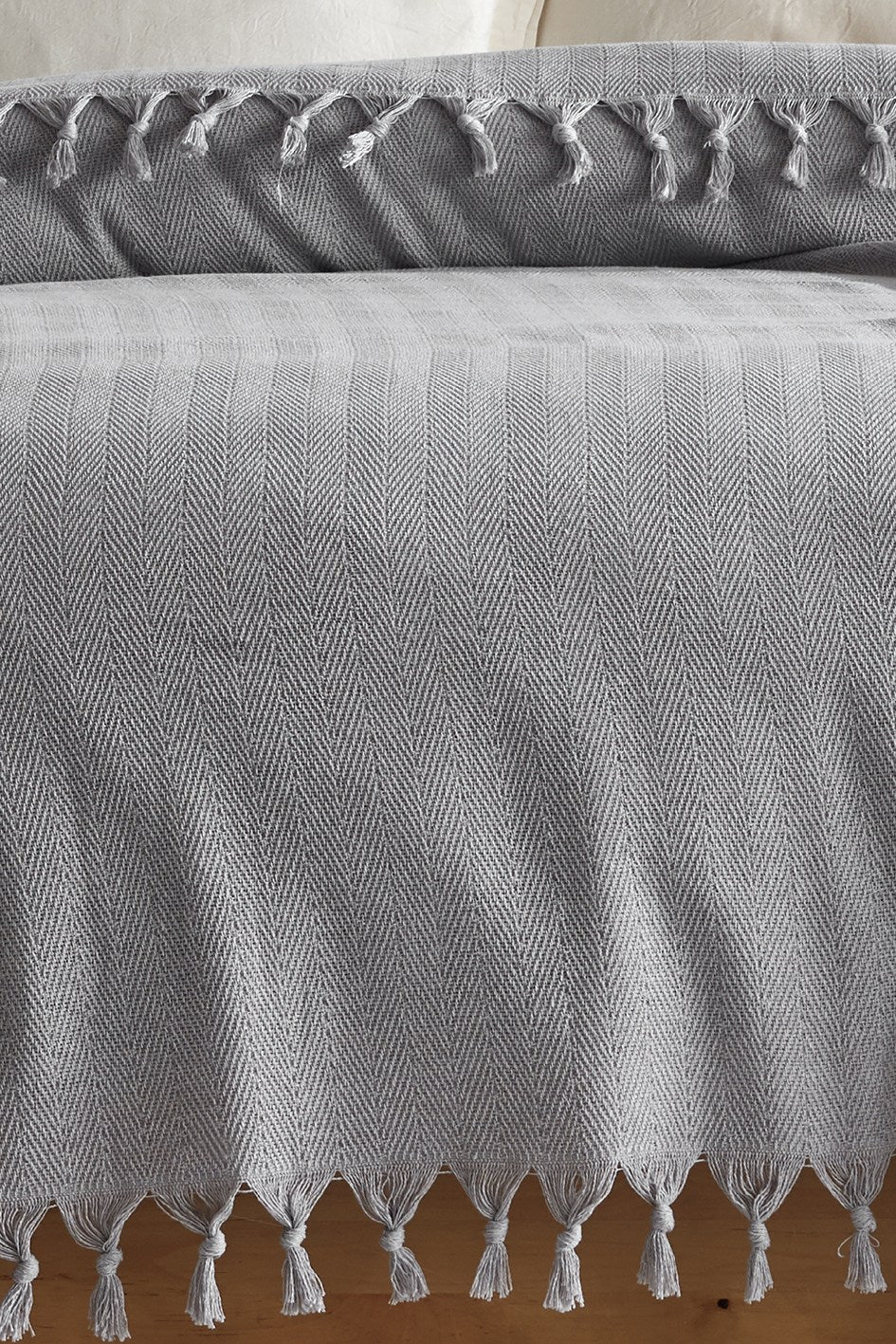 Cuvertură pichet pat dublu, Berlino - Light Grey, Gri deschis