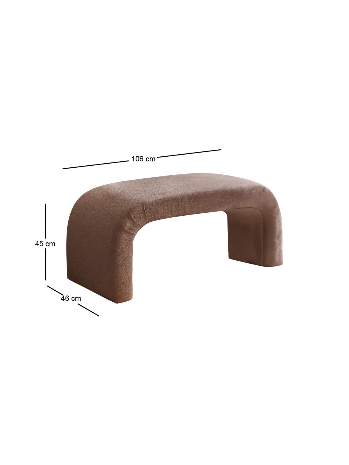 Puf, Nu Bench - Brown, Maro
