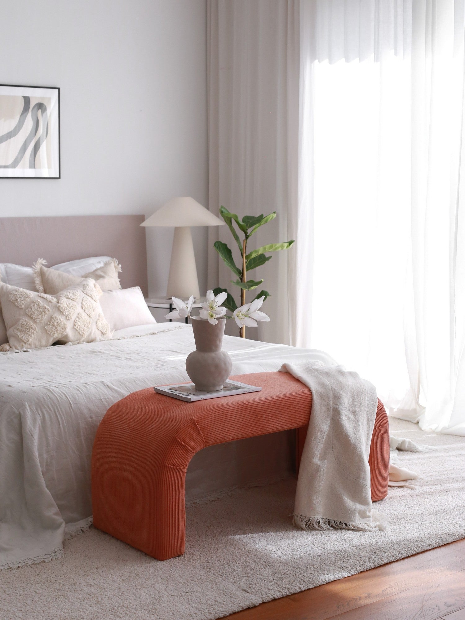 Puf, Nu Bench - Coral, Coral