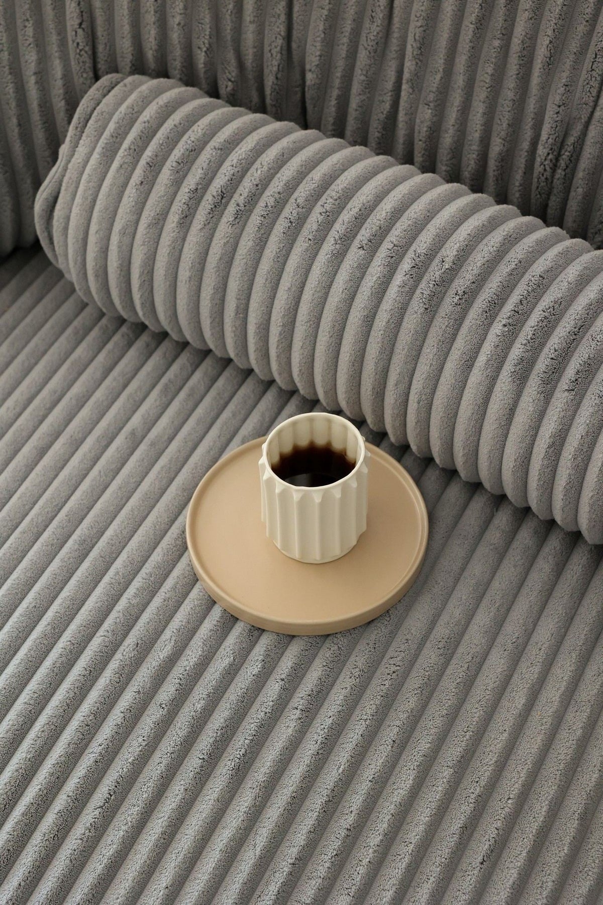 Set Canapea 1 loc și Puf, Pufi - Anthracite, Antracit