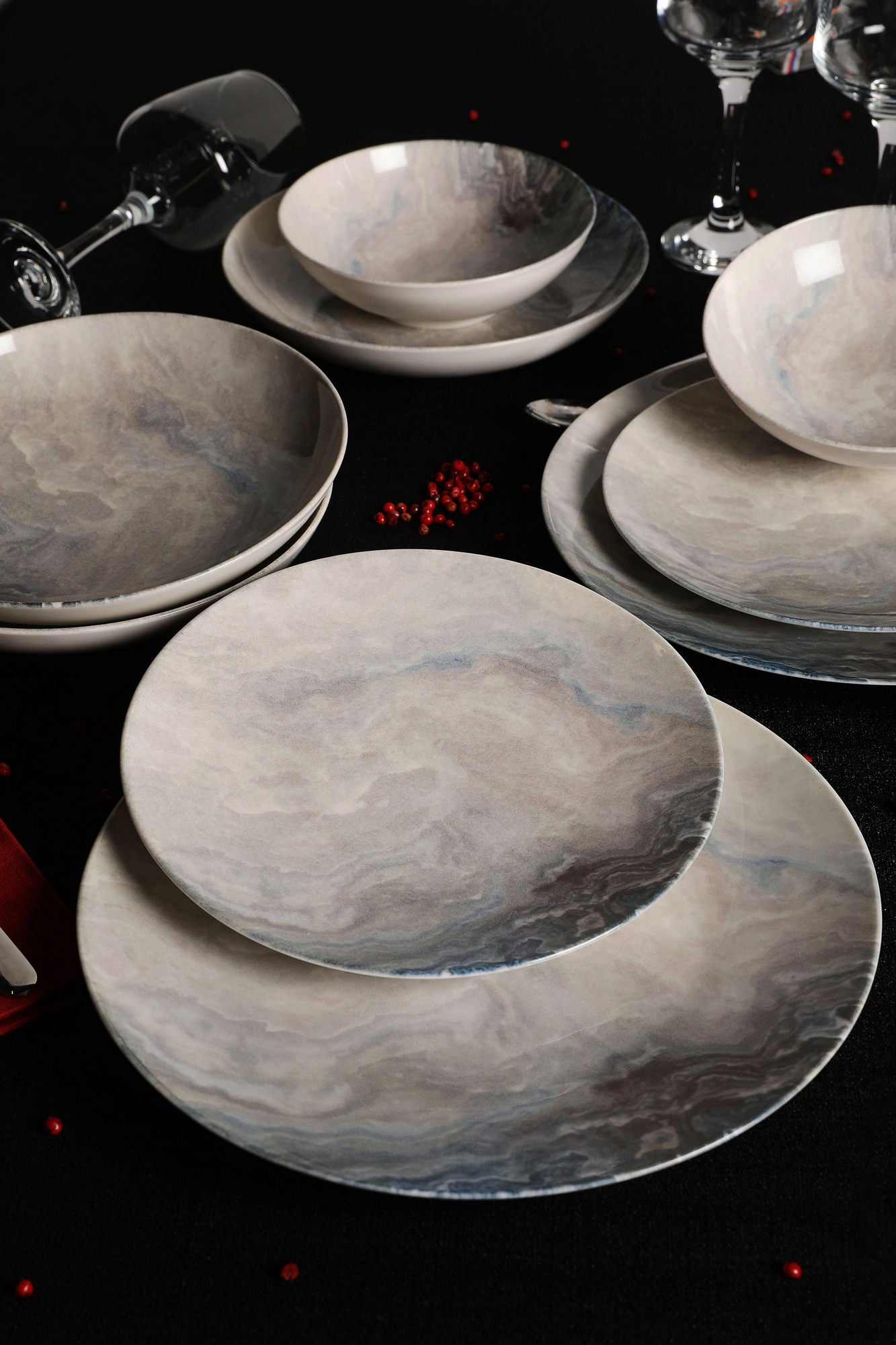 Set veselă (24 piese), GBSATN24KY410050, Multicolor