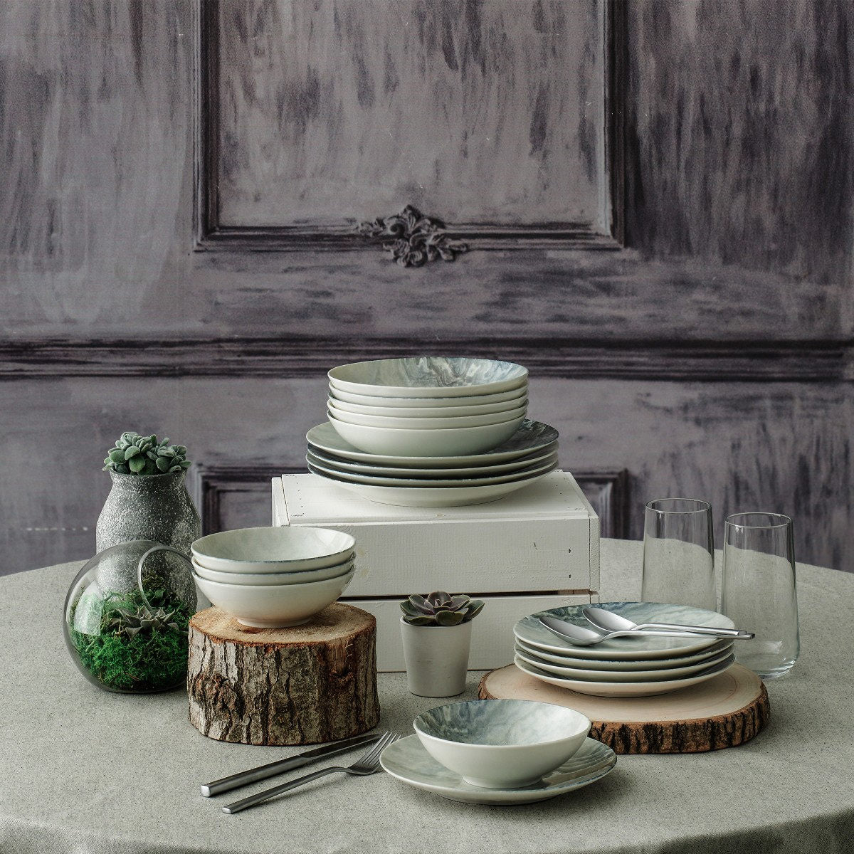 Set veselă (24 piese), GBSATN24KY410050, Multicolor