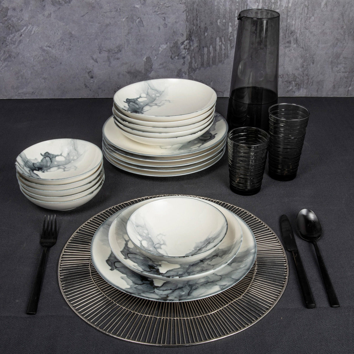 Set veselă (24 piese), GBSATN24KY4R1360, Multicolor