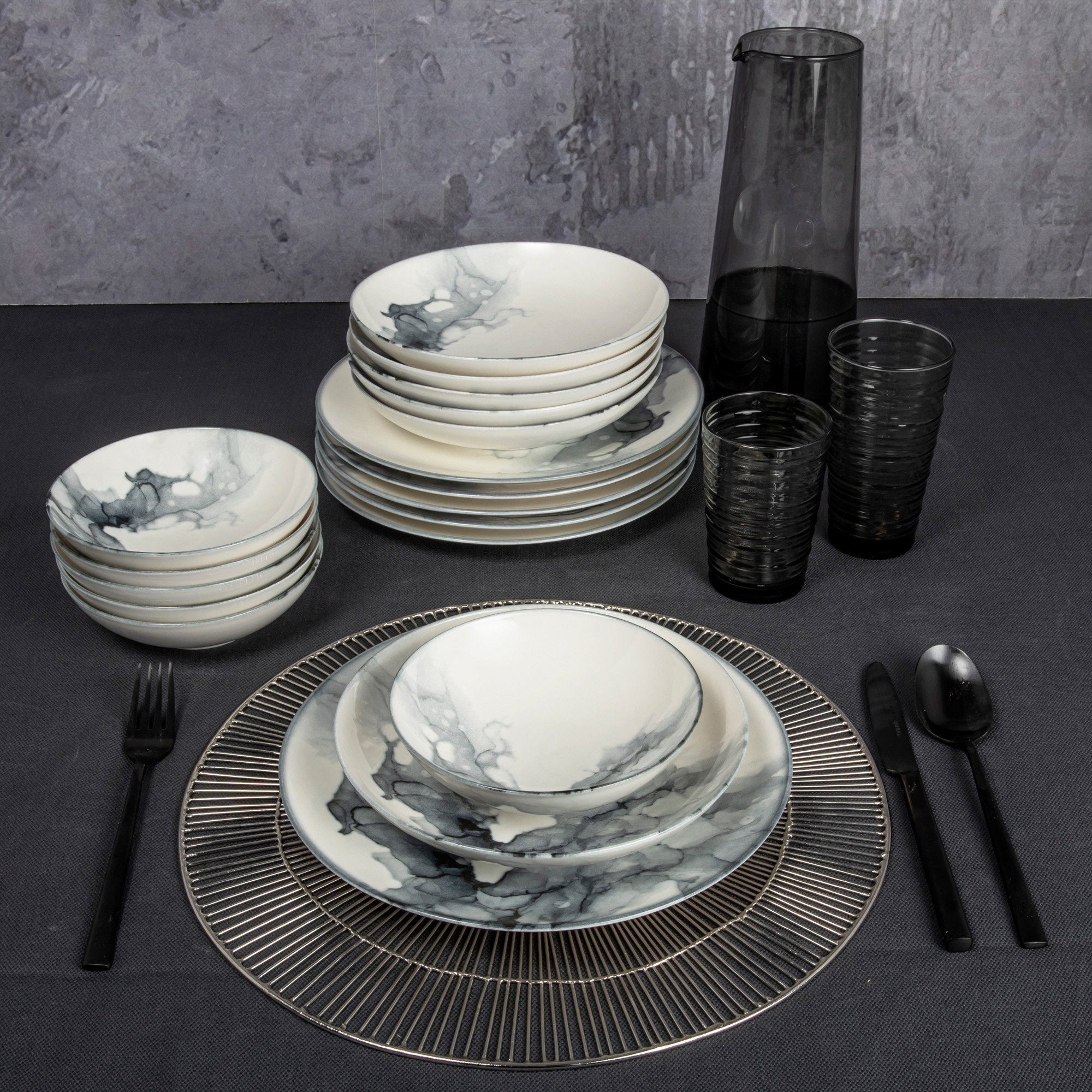 Set veselă (24 piese), GBSATN24KY4R1360, Multicolor