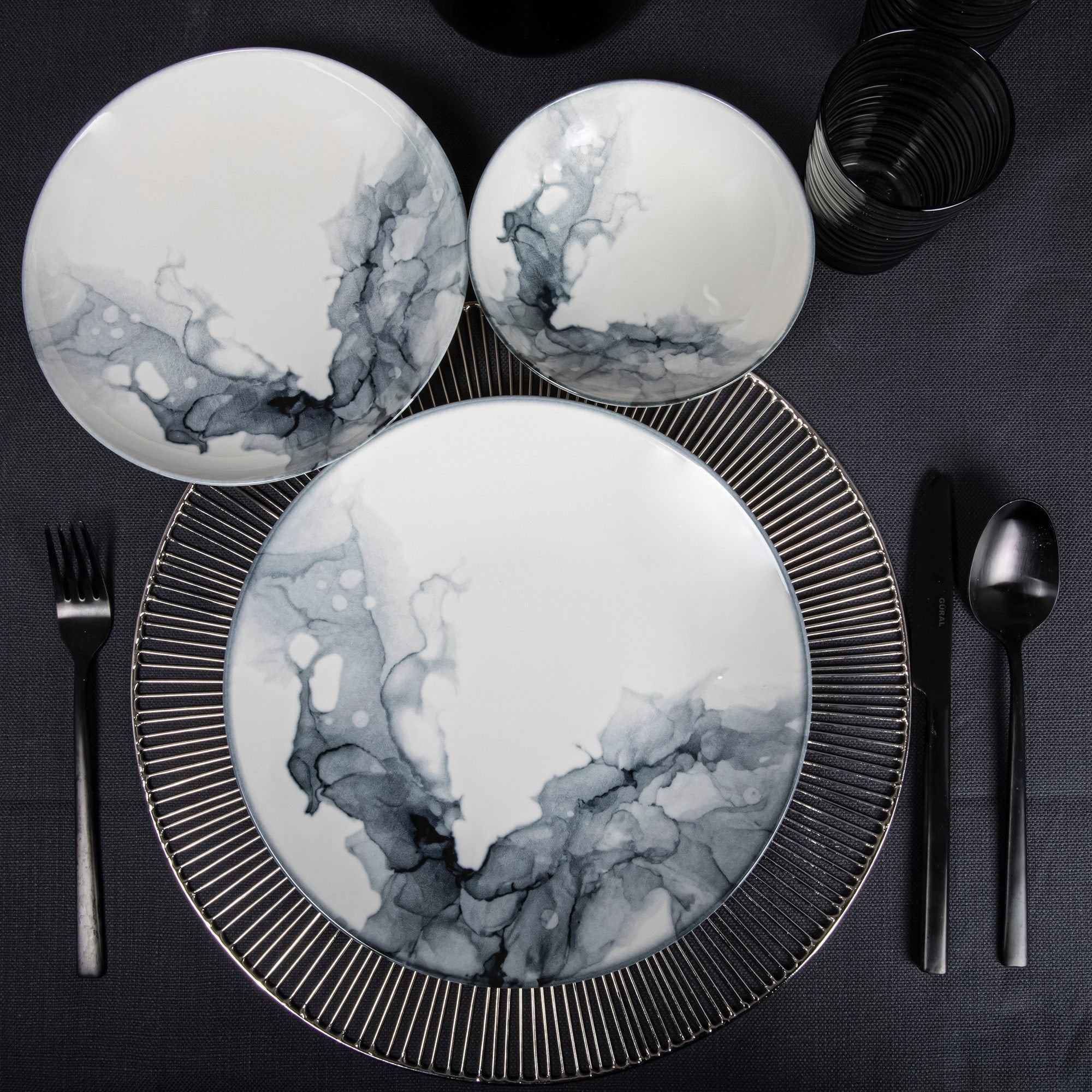 Set veselă (24 piese), GBSATN24KY4R1360, Multicolor