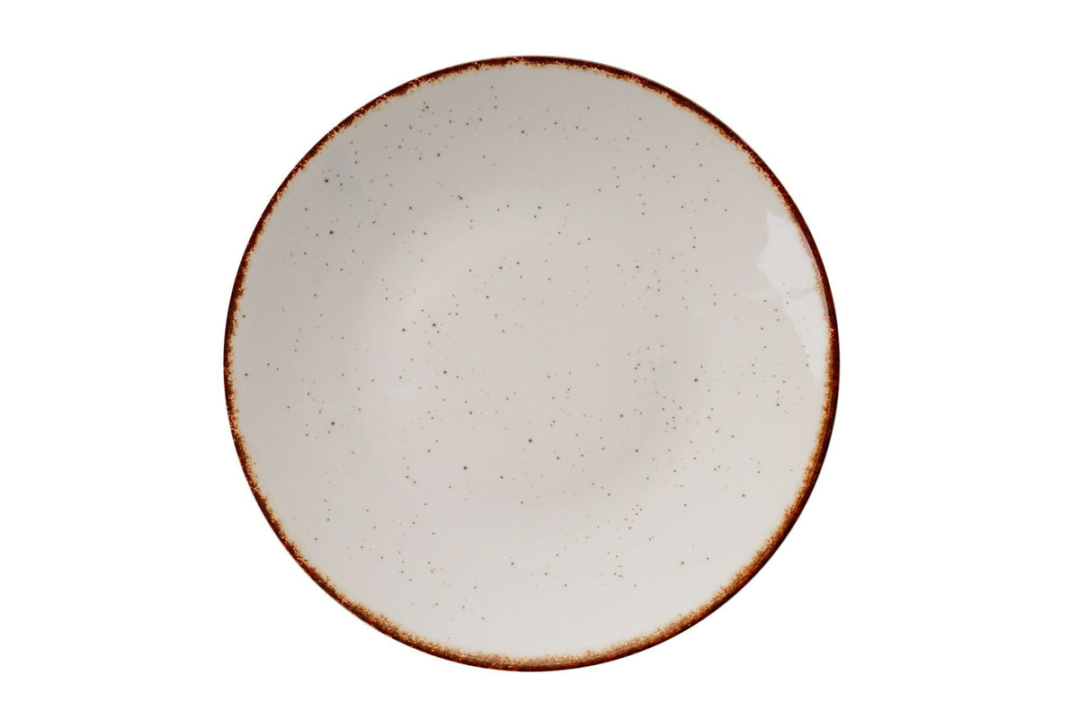 Set veselă (24 piese), GBSATN24KY458KH, Alb / Maro