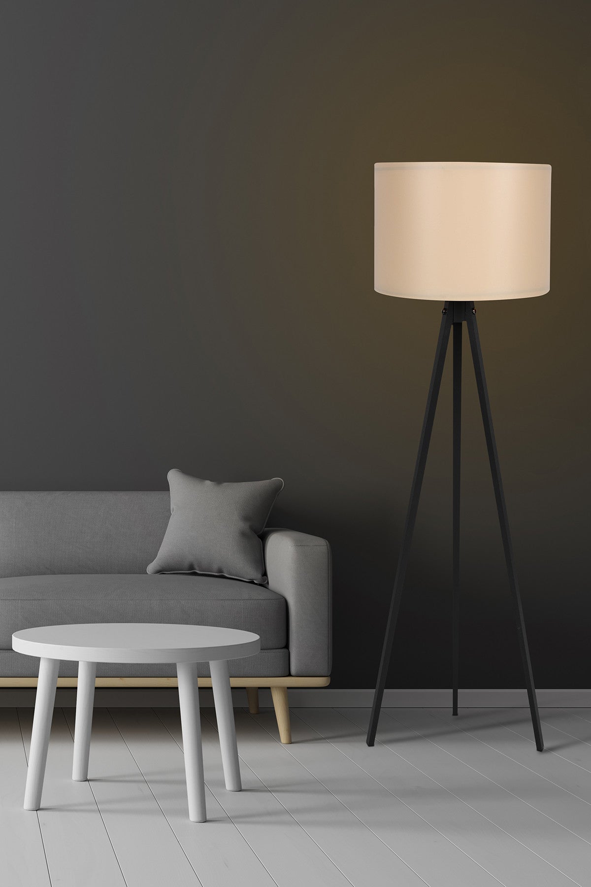 Lampadar, 115, Crem / Negru