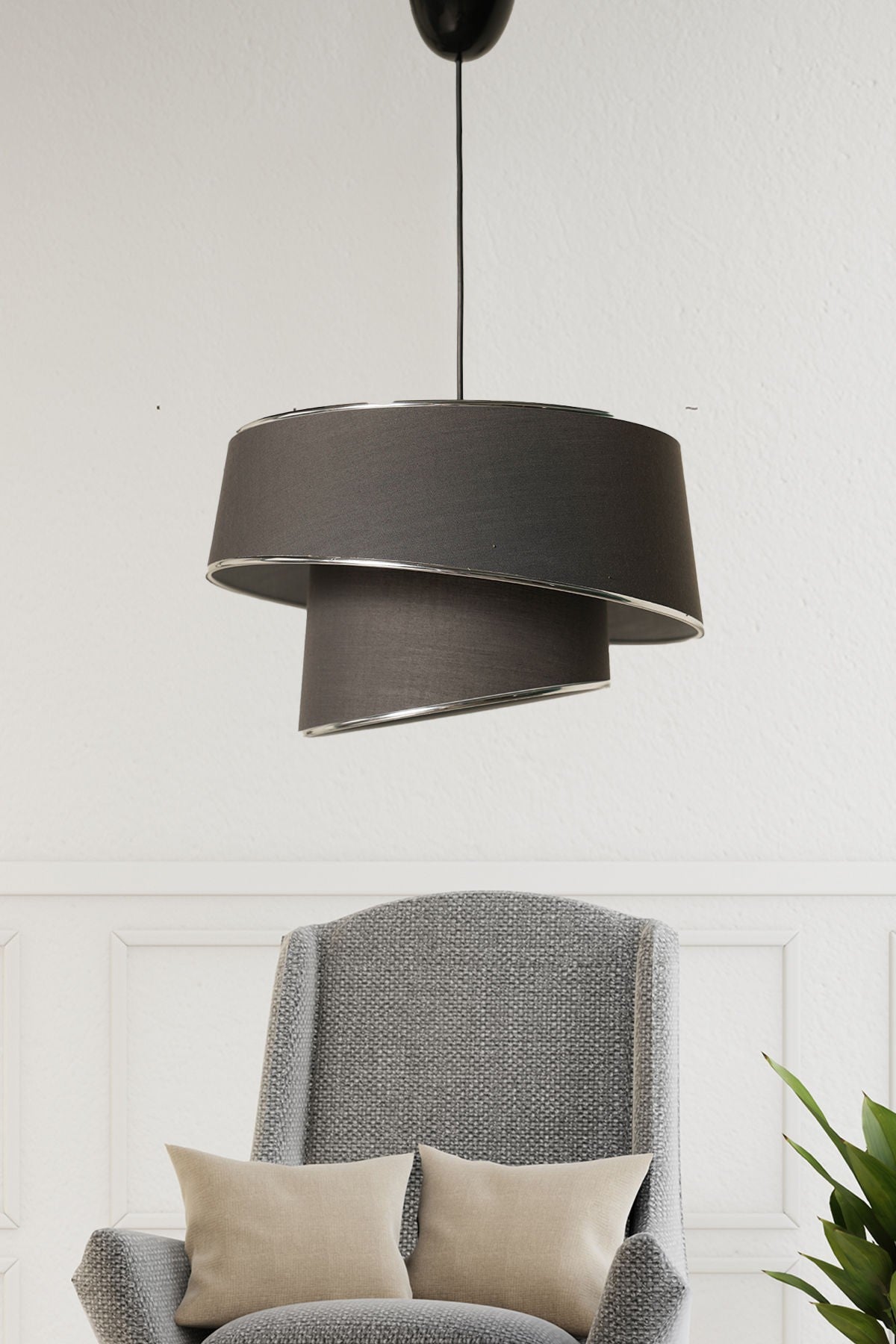 Candelabru, Barette - Silver, Anthracite, Argintiu / Antracit