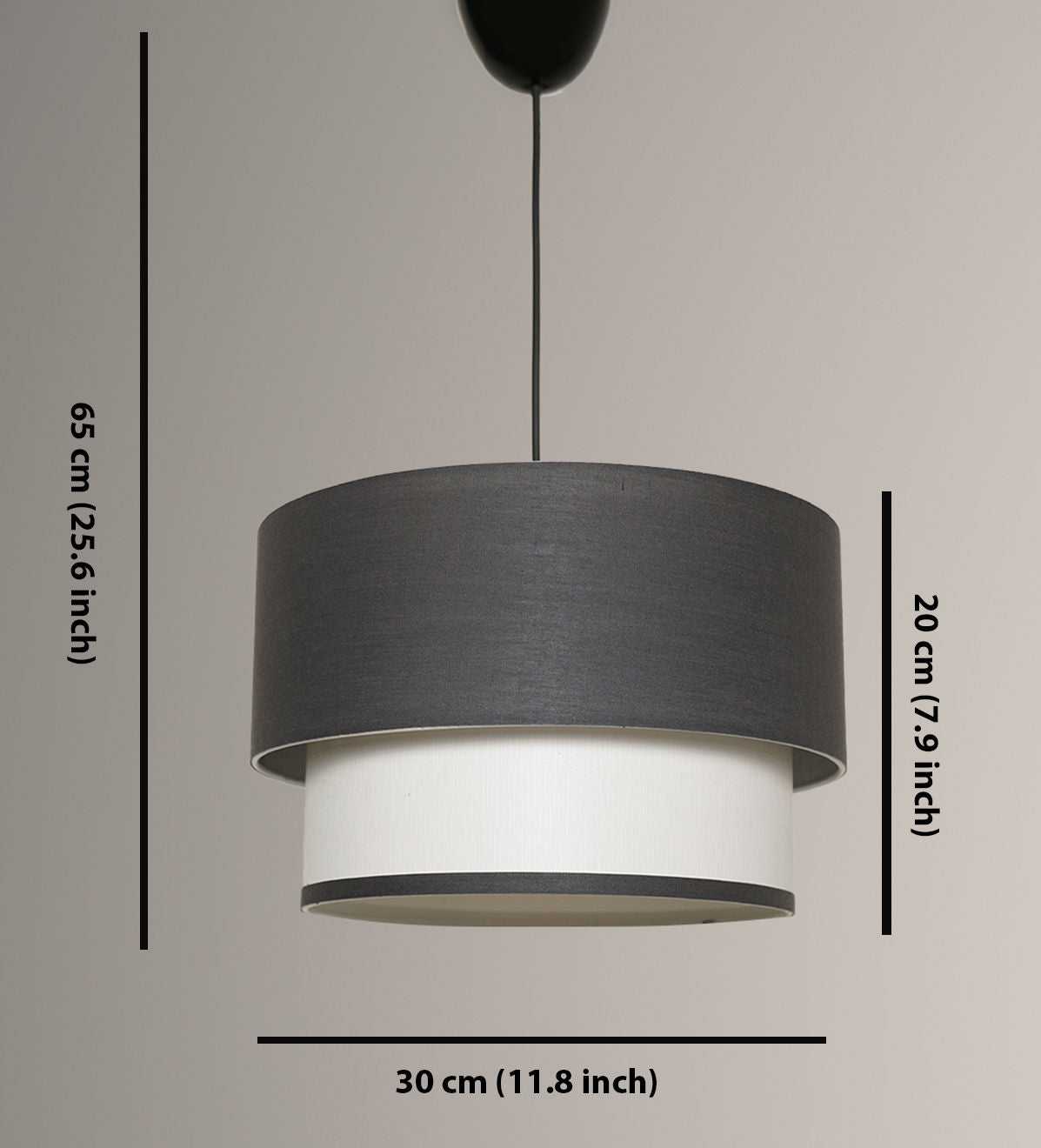 Candelabru, Tubol - Anthracite, Antracit / Alb