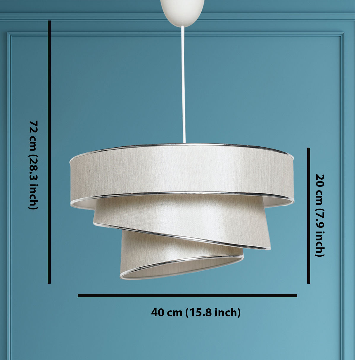 Candelabru, Couper - Beige, Silver, Bej / Argintiu