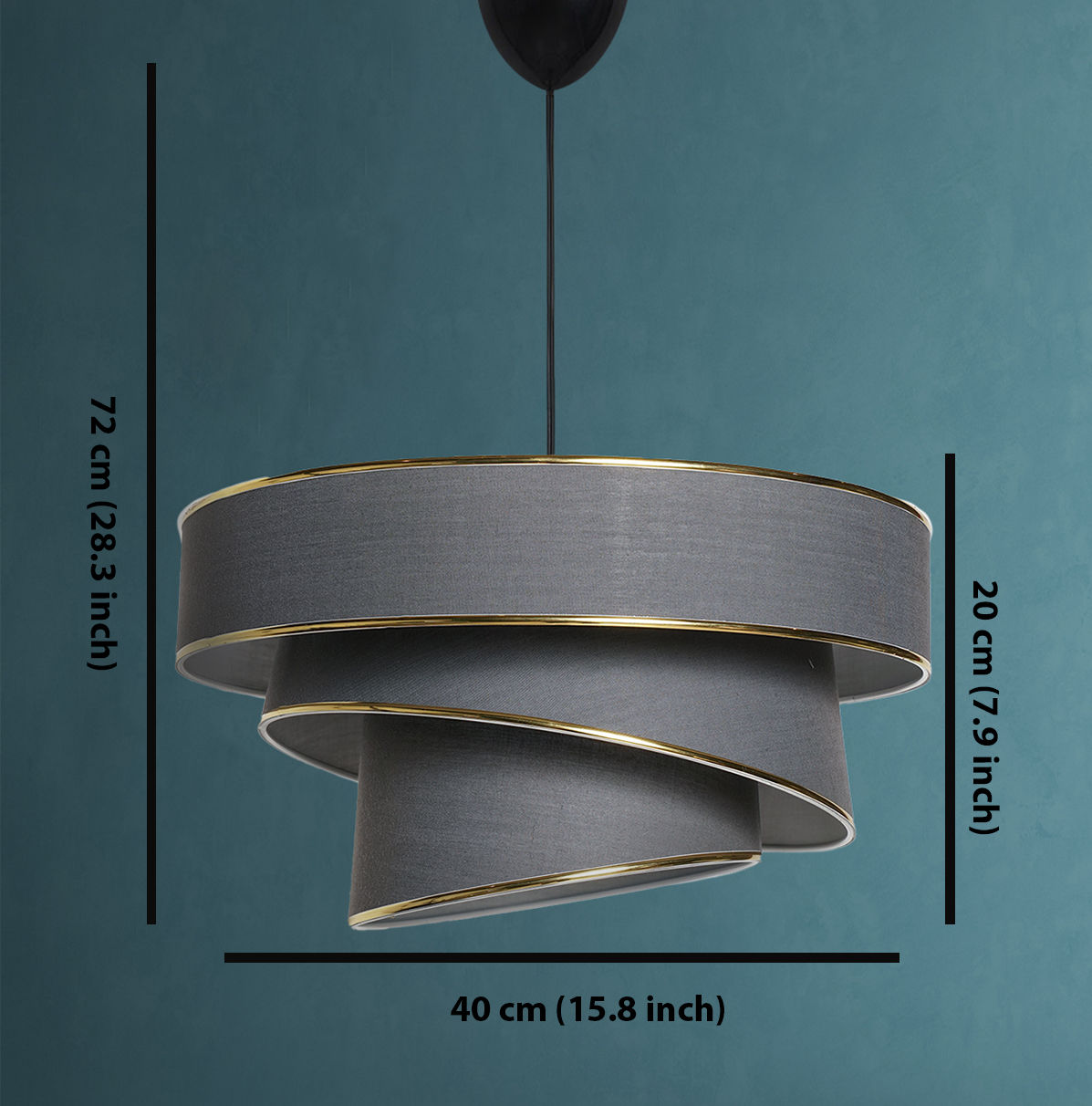 Candelabru, Couper - Anthracite, Gold, Antracit / Auriu