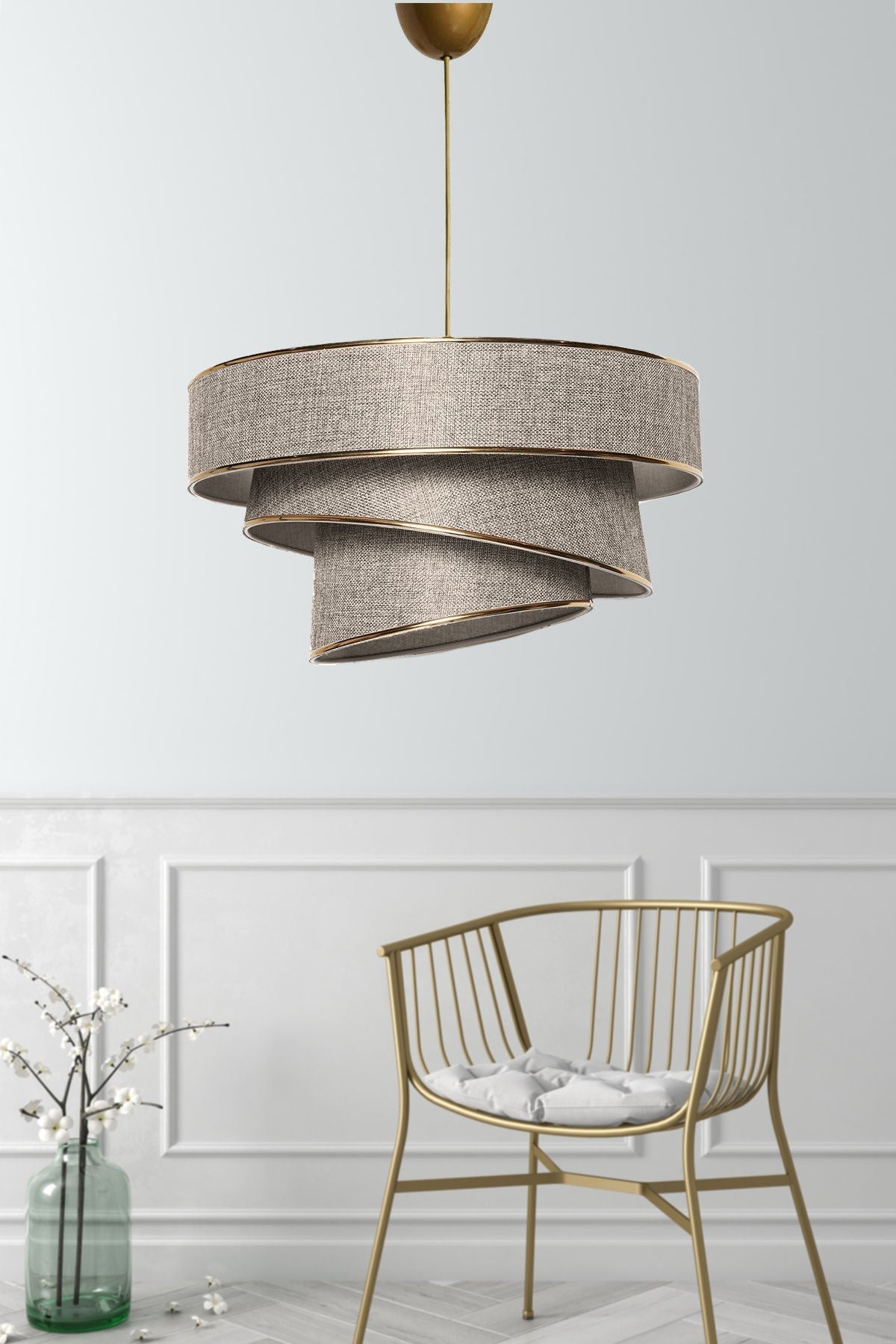 Candelabru, Couper - Beige, Gold, Bej / Auriu