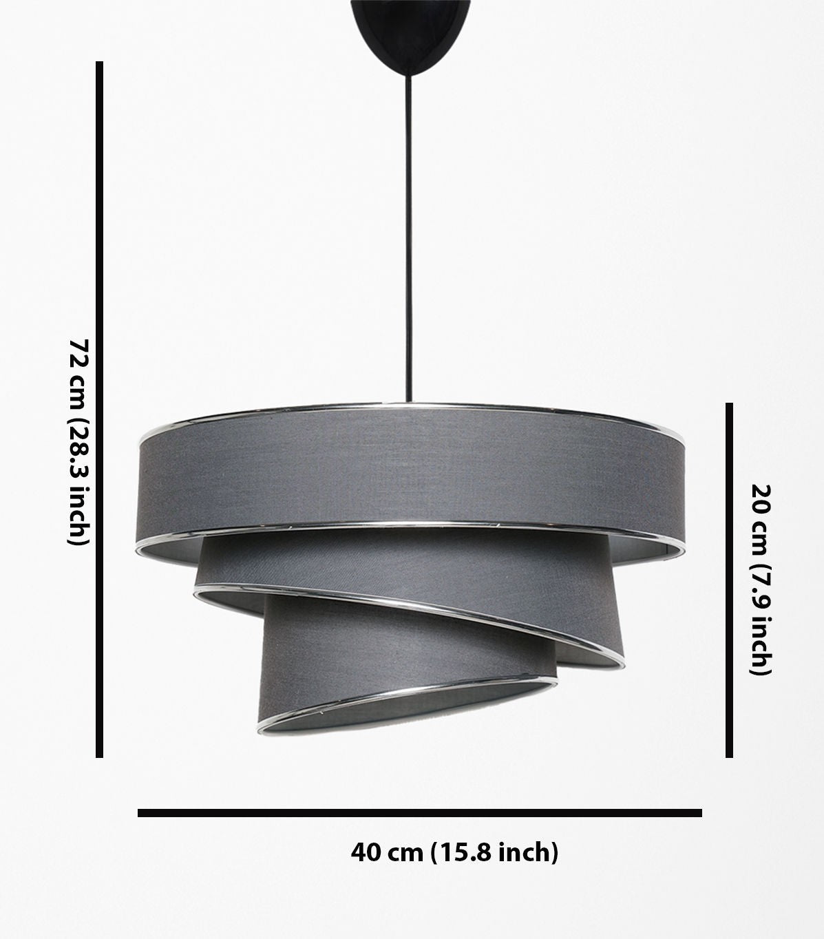 Candelabru, Couper - Anthracite, Silver, Antracit / Argintiu
