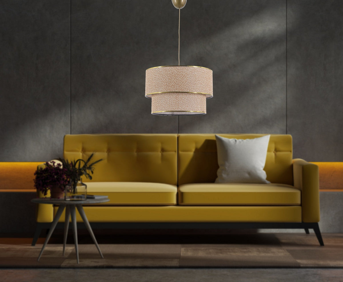 Candelabru, Coral Wicker, Ecru / Maro