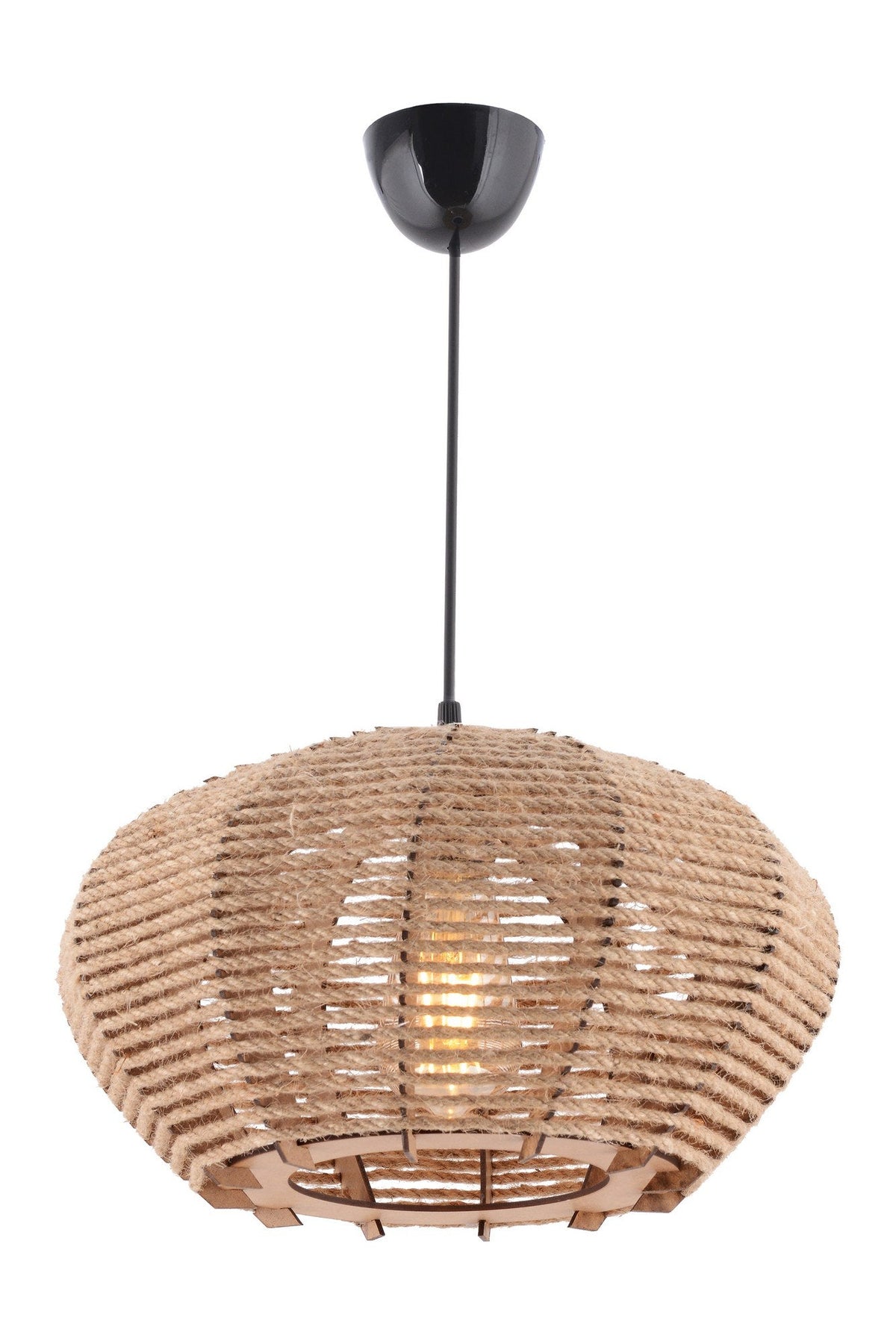 Candelabru, Jute Ellipse, Crem