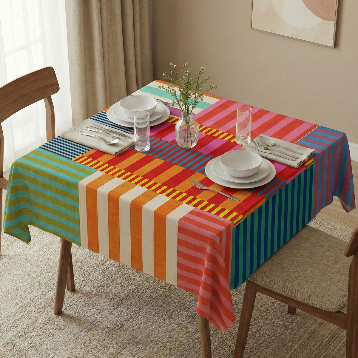 Față de masă, Asr-tblclt25 -1 - 140 x 140, Multicolor