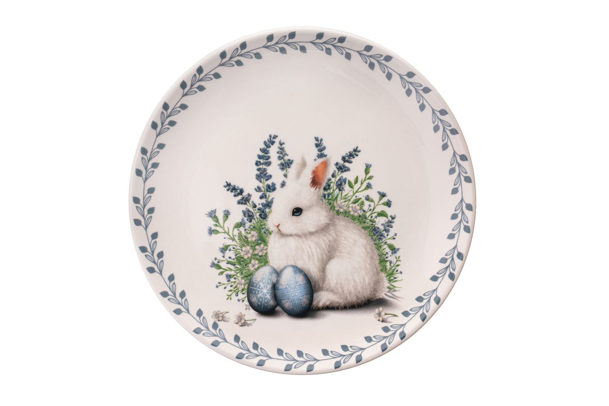 Set farfurii servire (6 piese), Timid, Alb / Verde / Albastru
