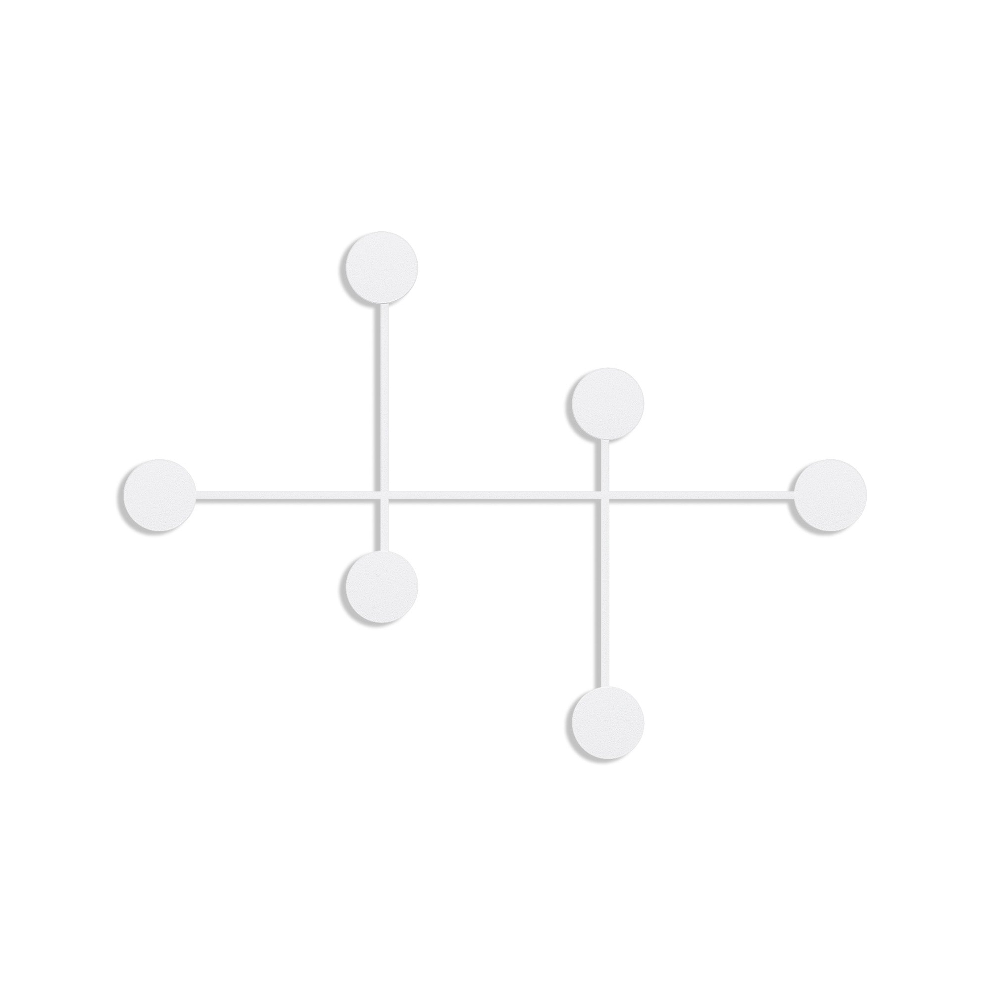 Cuier metalic de perete, Dama-B, Alb