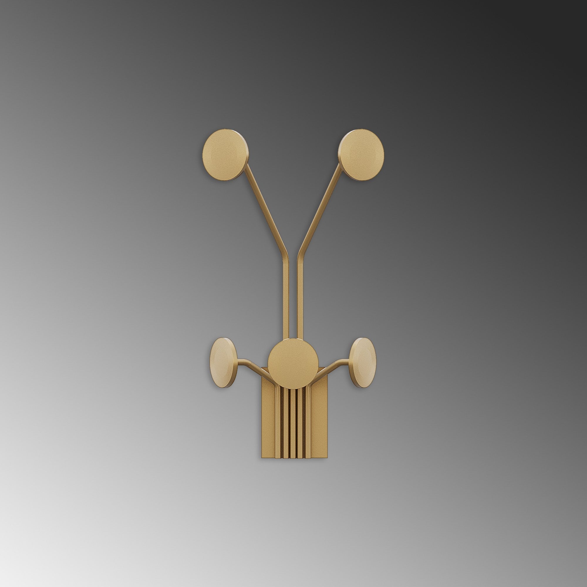 Cuier metalic de perete, Giraffe-A, Auriu