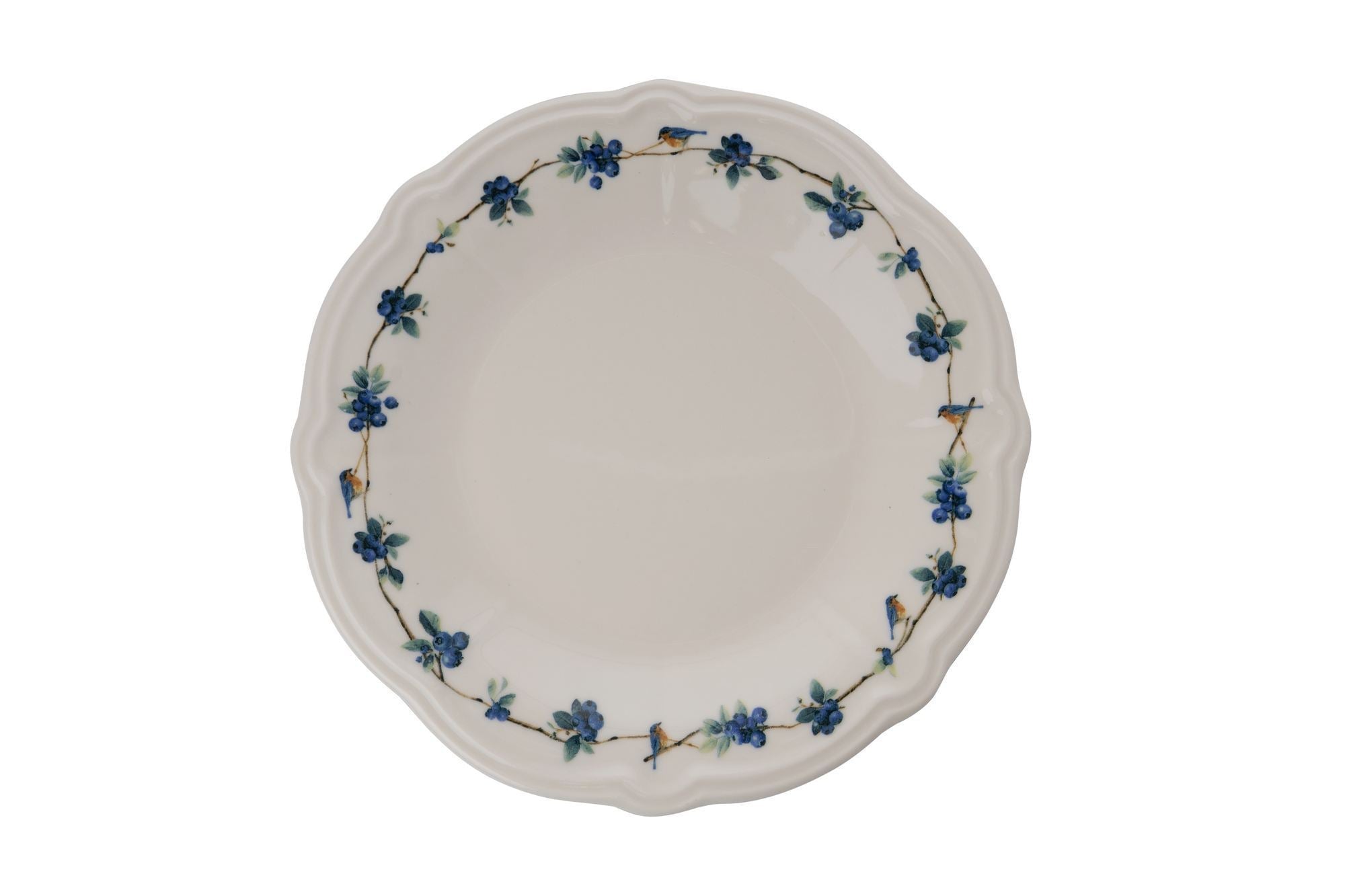 Set veselă (24 piese), Blueberry, Alb / Albastru / Verde