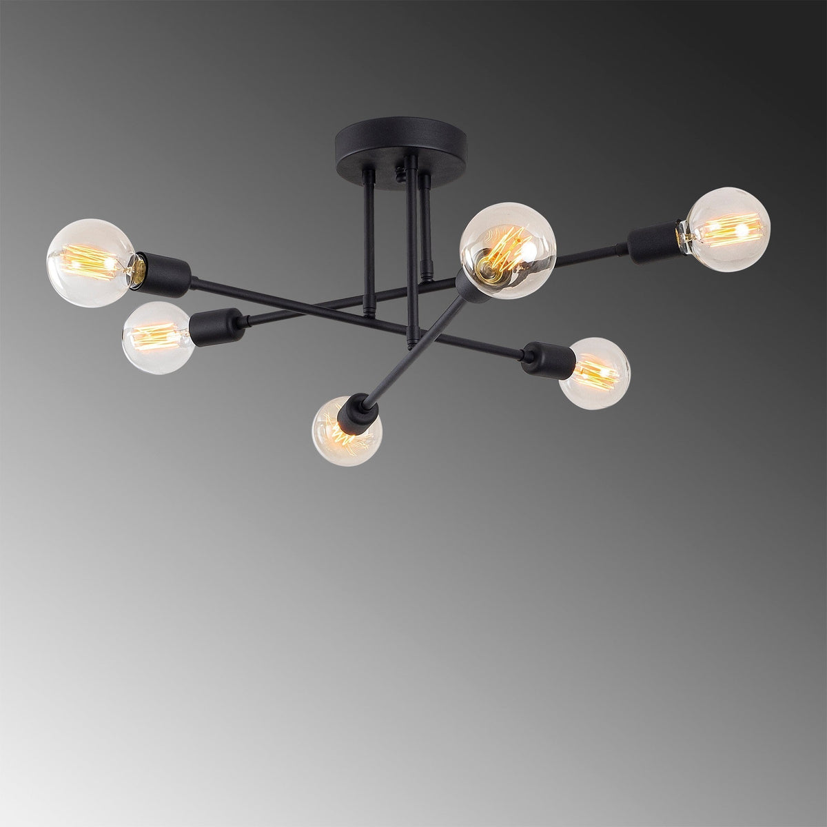 Candelabru, Flower - 174-AV, Negru