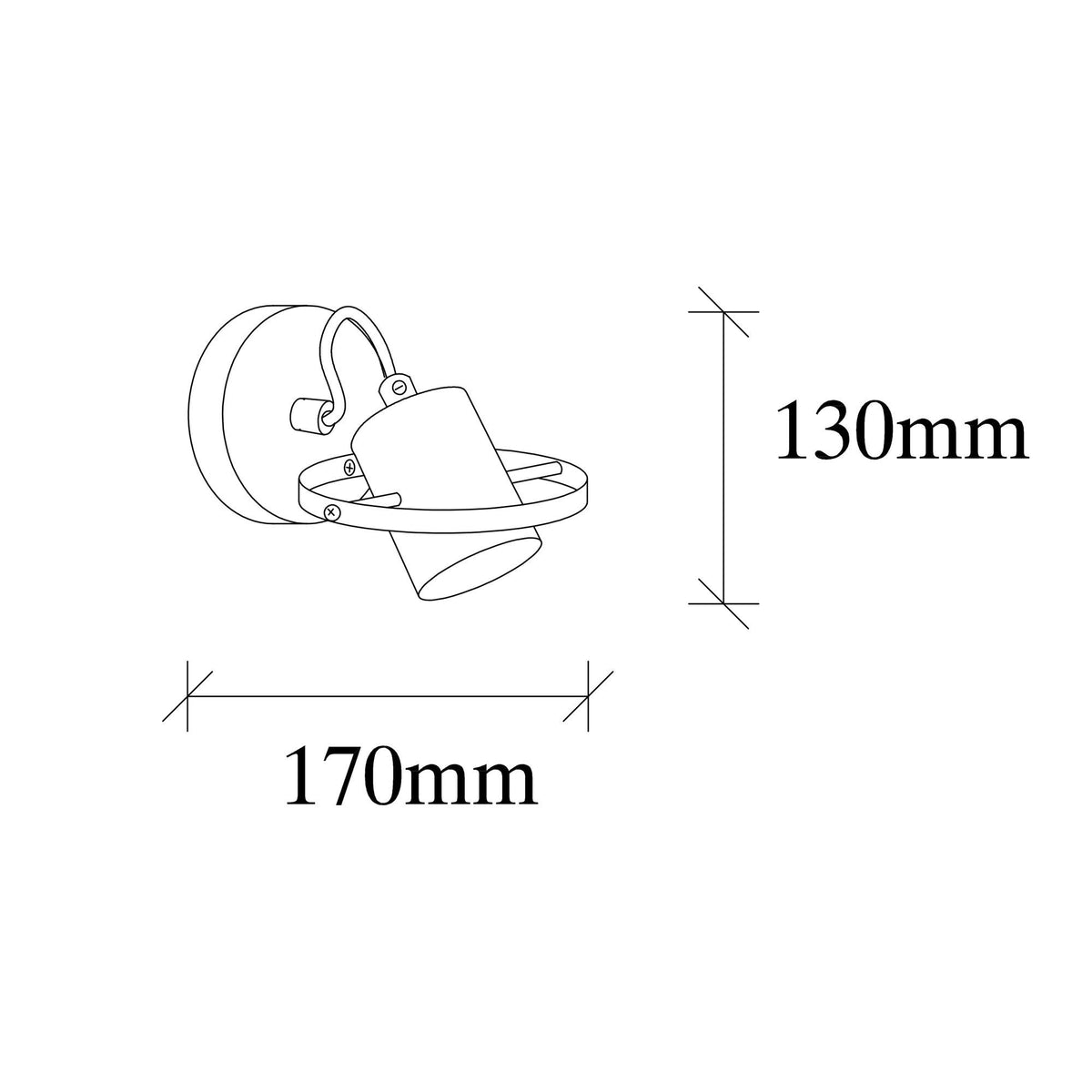 Aplică de perete, Vaveyla - 440-A, Negru