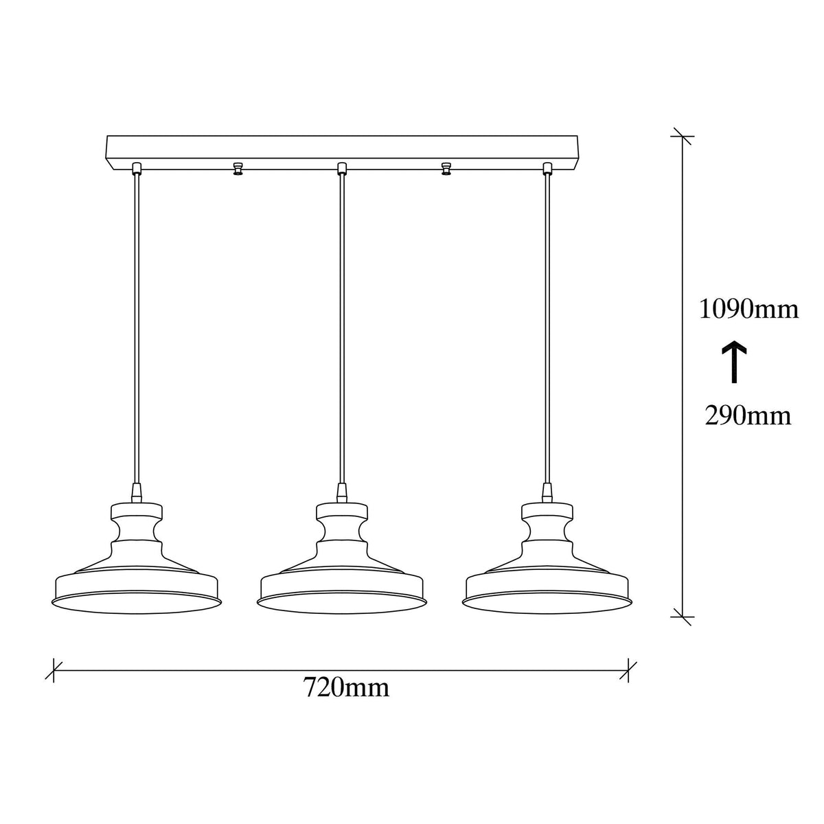 Candelabru, Berceste - 182BLACK-S1, Negru