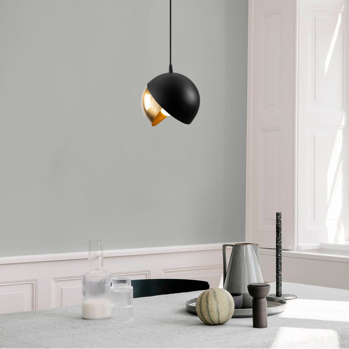 Candelabru, Berceste - 252-S, Negru / Auriu