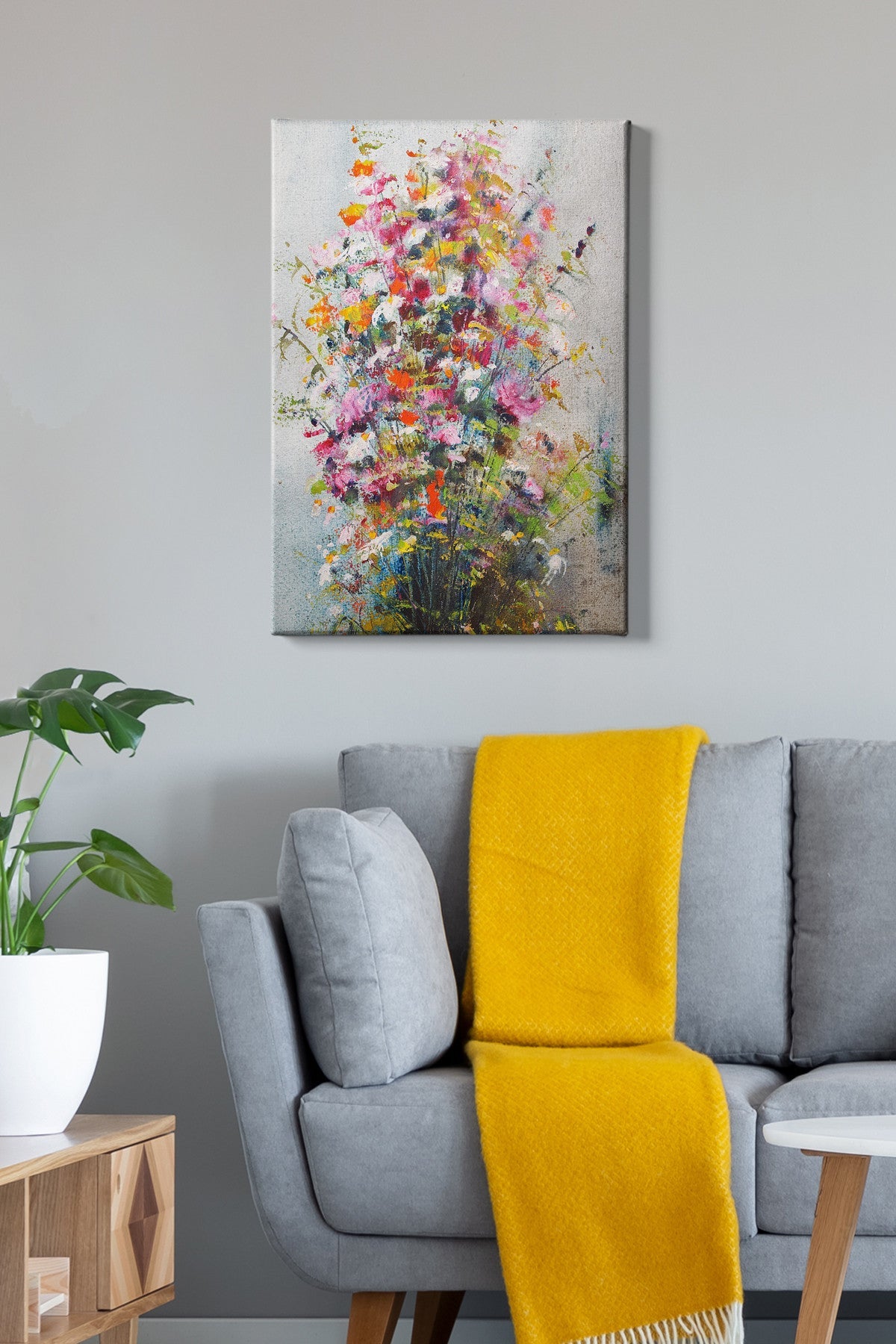 Tablou decorativ pe pânză, Kanvas Tablo (50 x 70) - 113, Multicolor