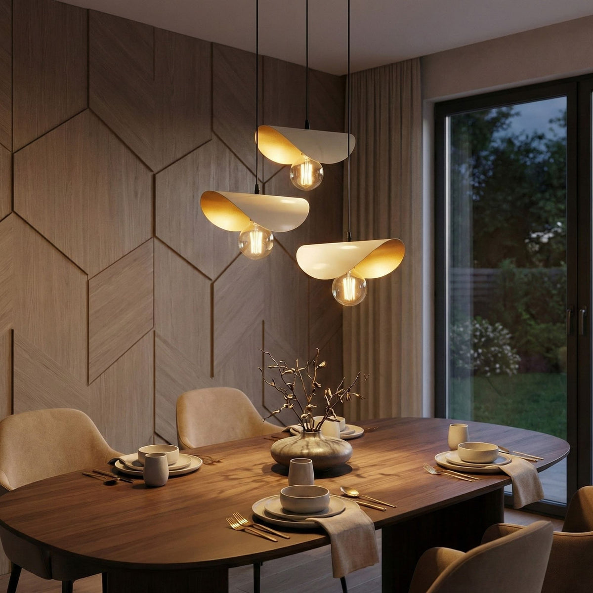 Candelabru, Sivani - MR - 964, Alb / Auriu