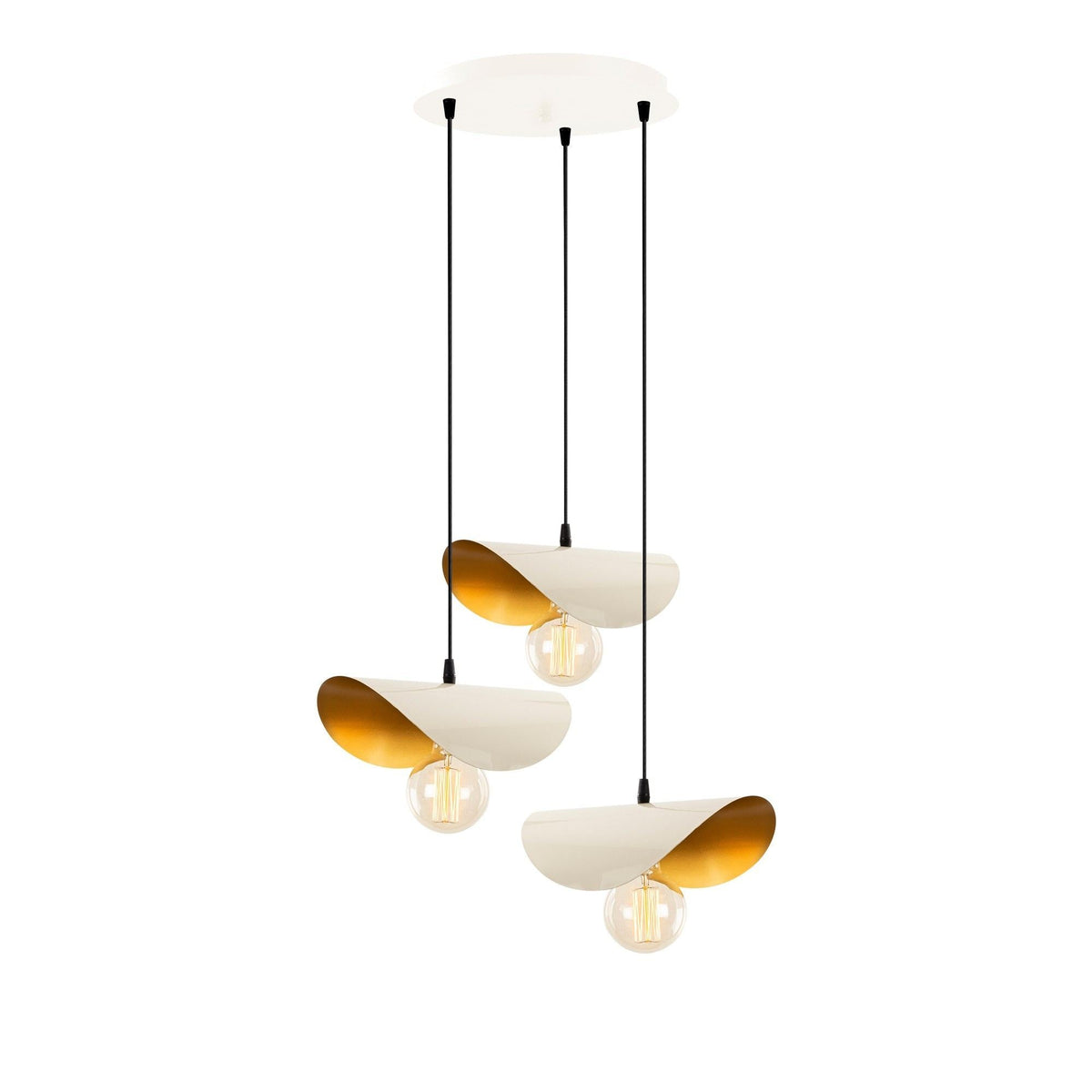 Candelabru, Sivani - MR - 964, Alb / Auriu