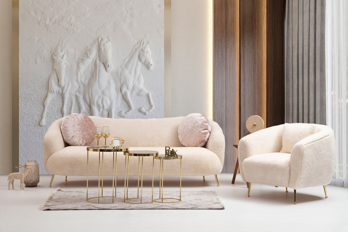 Fotoliu, Istiridye - Beige, Bej