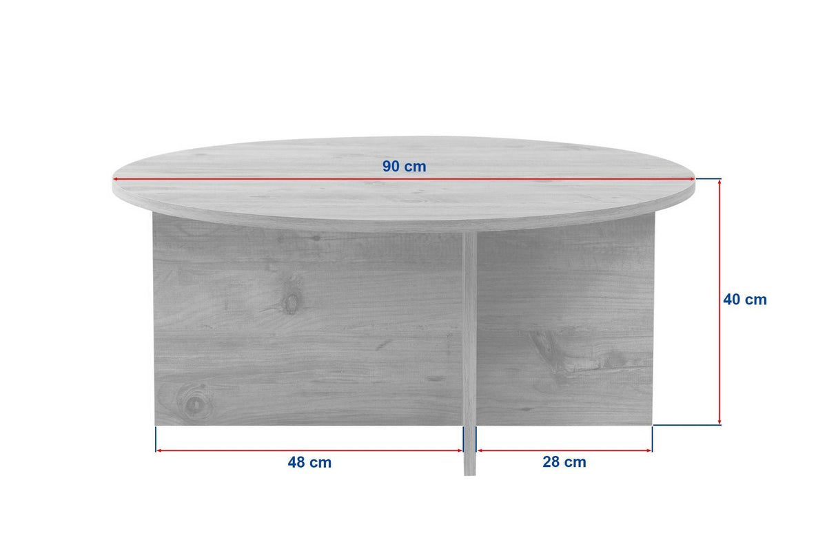 Măsuță de cafea, Soleil - Travertine, Venezia Walnut, Travertin / Nuc Veneția