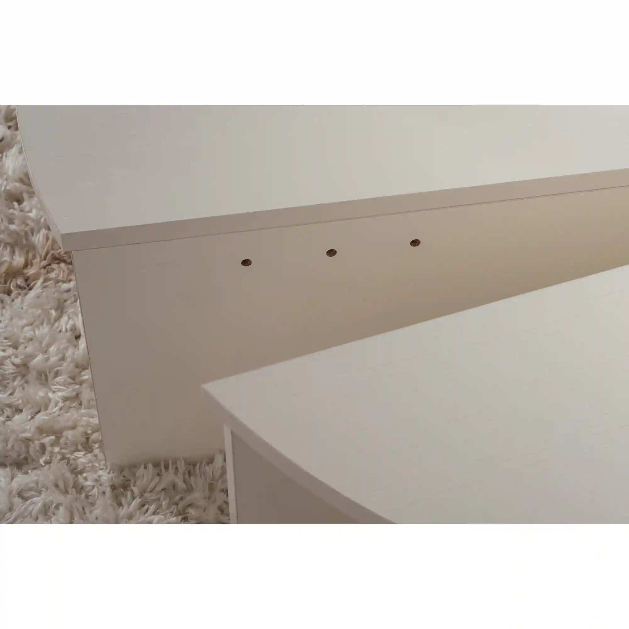 Set 2 masute ORION, alb natural, PAL melaminat