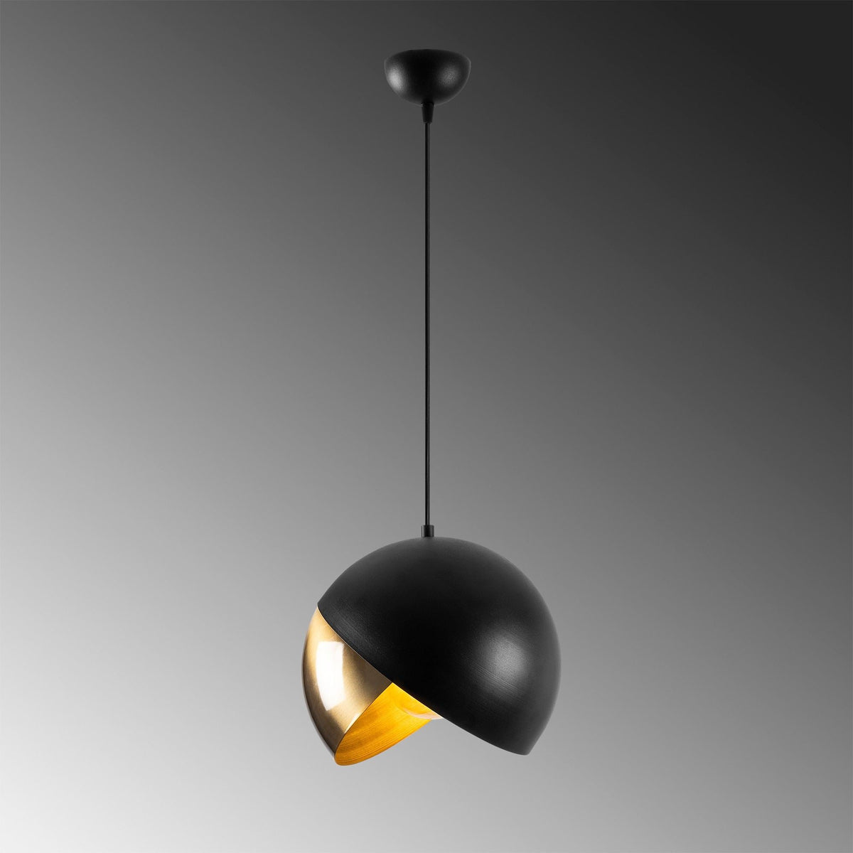 Candelabru, Pacman - 2633, Negru / Vintage