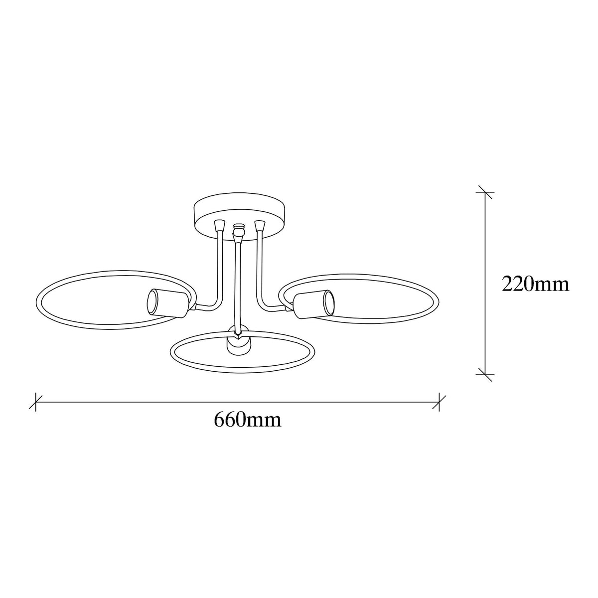 Candelabru, Circle - 1341, Negru