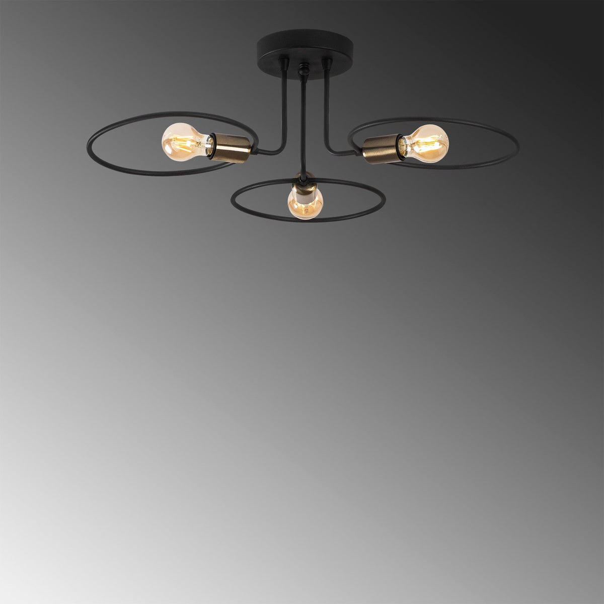 Candelabru, Circle - 1341, Negru