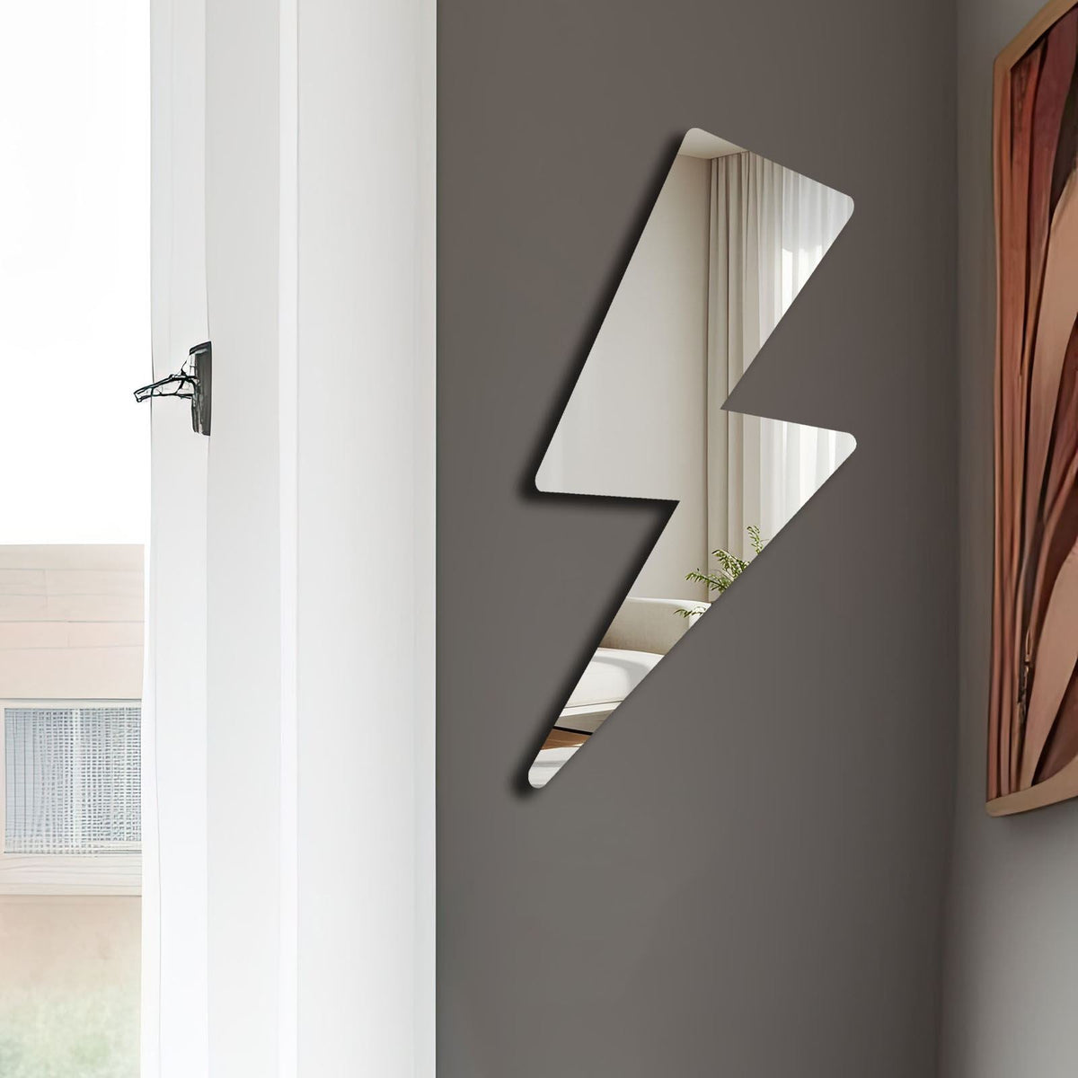 Oglindă decorativă, Ozgl504 - Silver, Argintiu