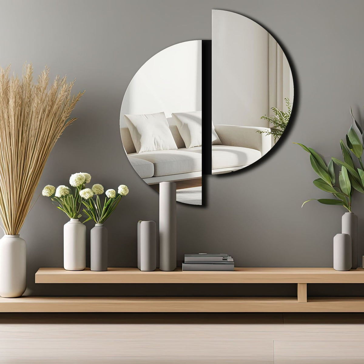 Oglindă decorativă, Ozgl522 - Silver, Argintiu