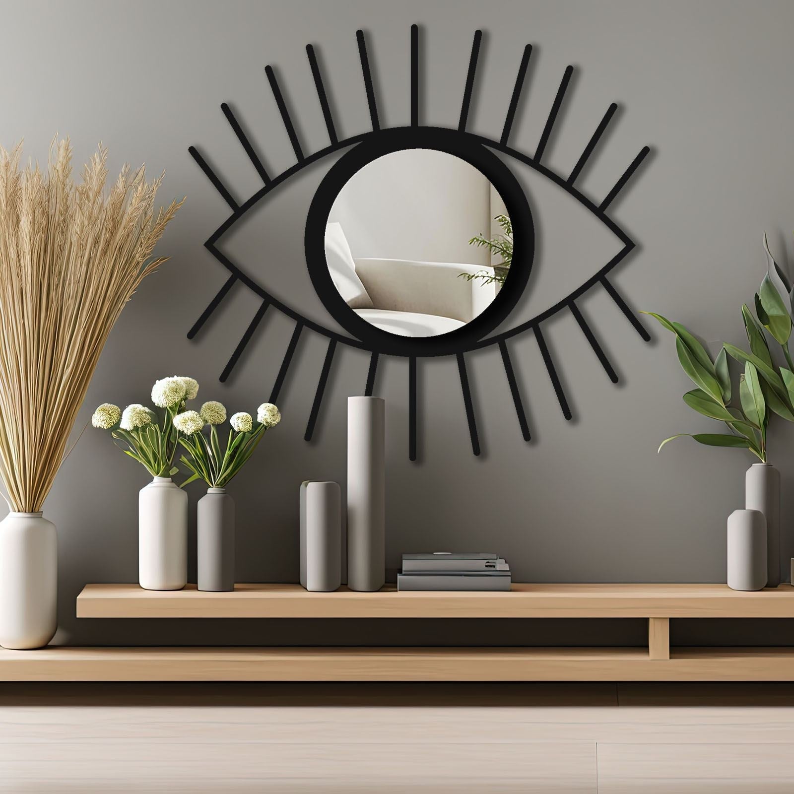 Oglindă decorativă, Ozgl523 - Silver, Argintiu