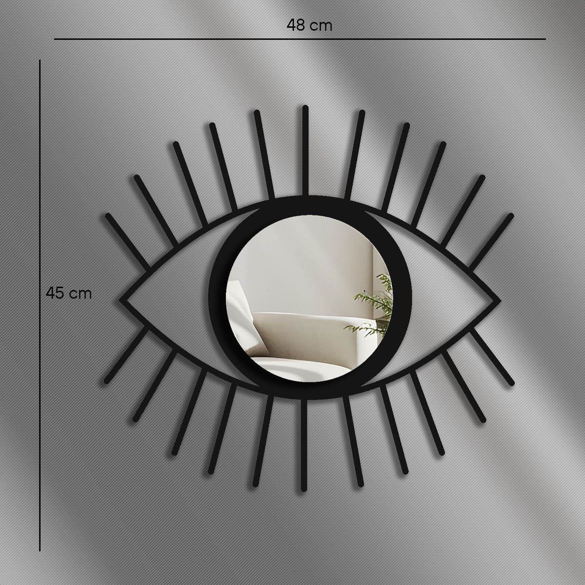 Oglindă decorativă, Ozgl523 - Silver, Argintiu