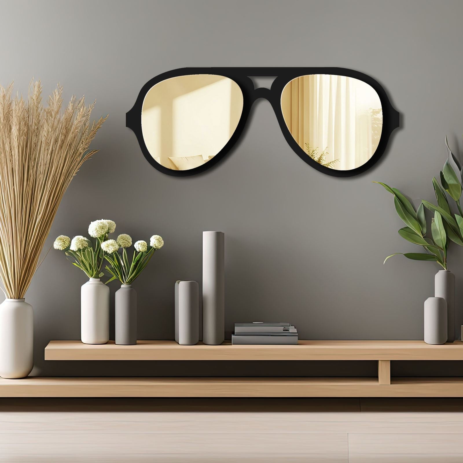 Oglindă decorativă, Ozgl508 - Gold, Auriu