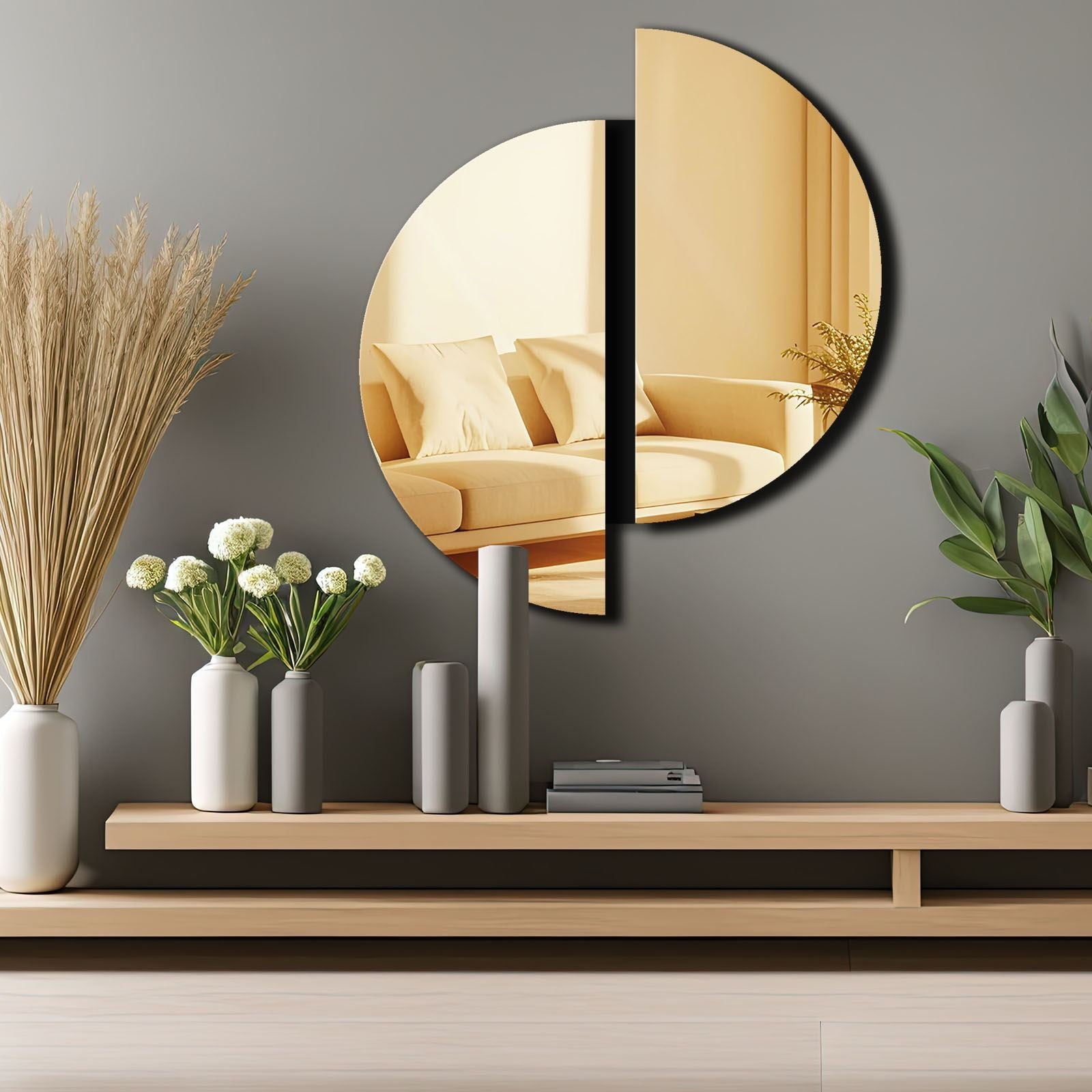 Oglindă decorativă, Ozgl522 - Gold, Auriu