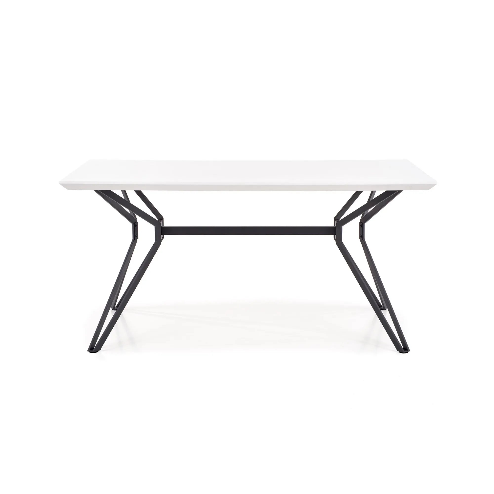 Masa PASCAL, alb/negru, 160x90x76 cm