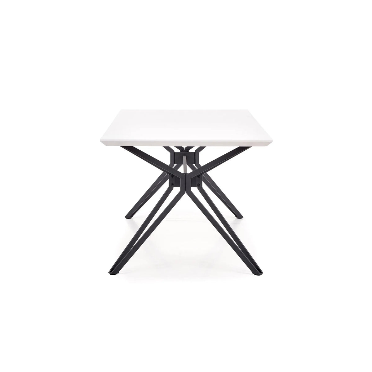 Masa PASCAL, alb/negru, 160x90x76 cm