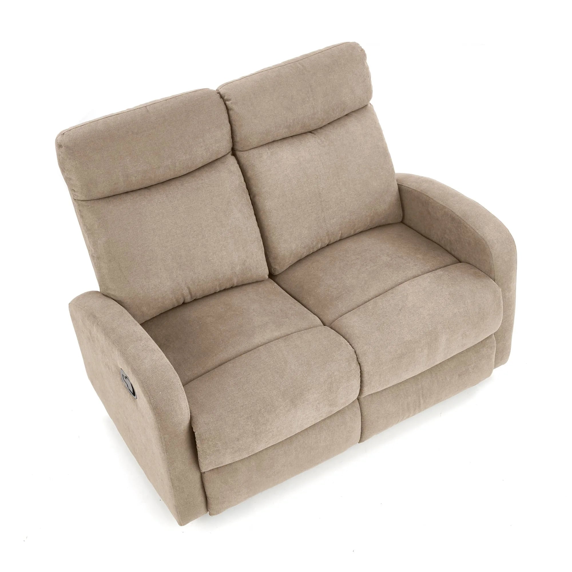 Canapea pliabila OSLO 2S, bej, stofa, 128x95/158x100 cm
