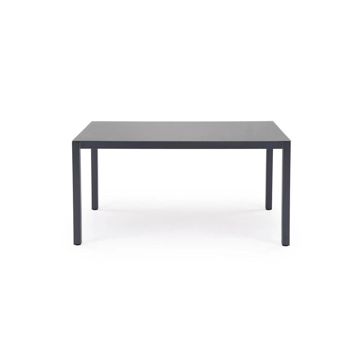 Masa gradina HOVER, gri/gri antracit, sticla/metal, 150x90x75 cm