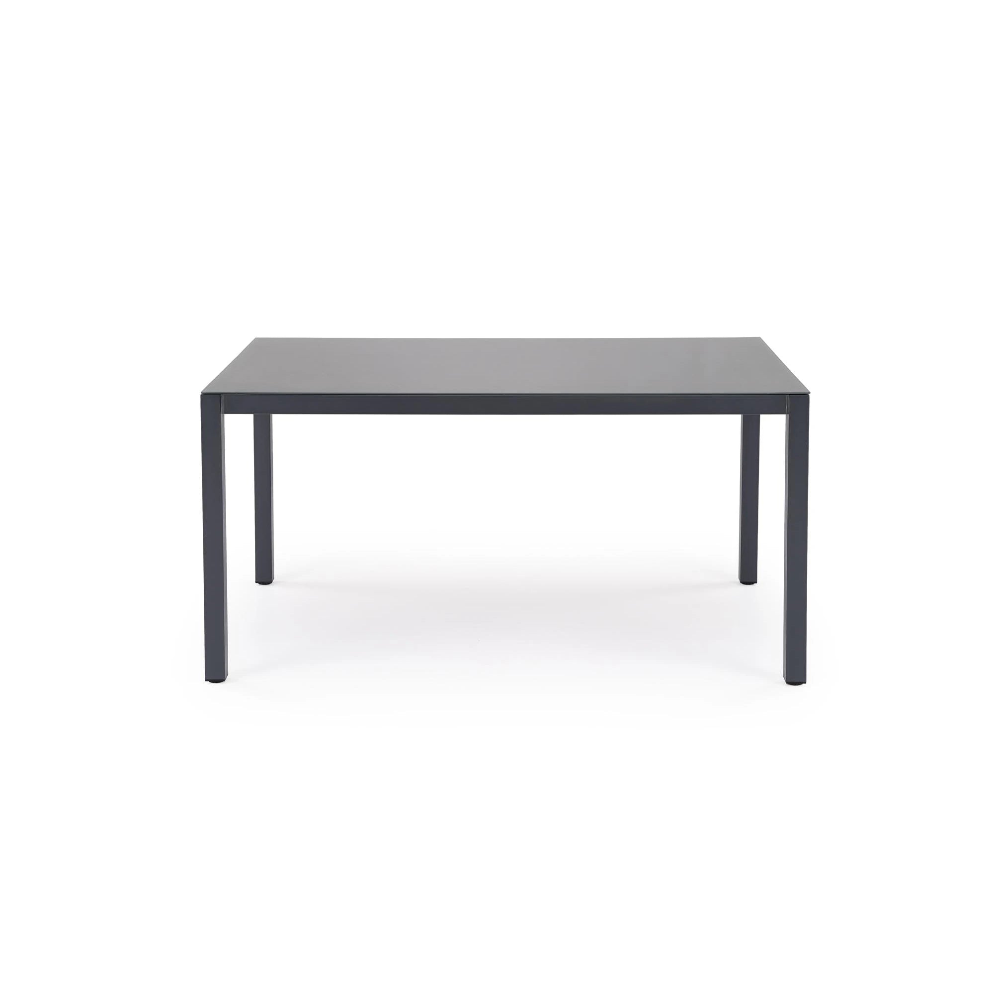 Masa gradina HOVER, gri/gri antracit, sticla/metal, 150x90x75 cm