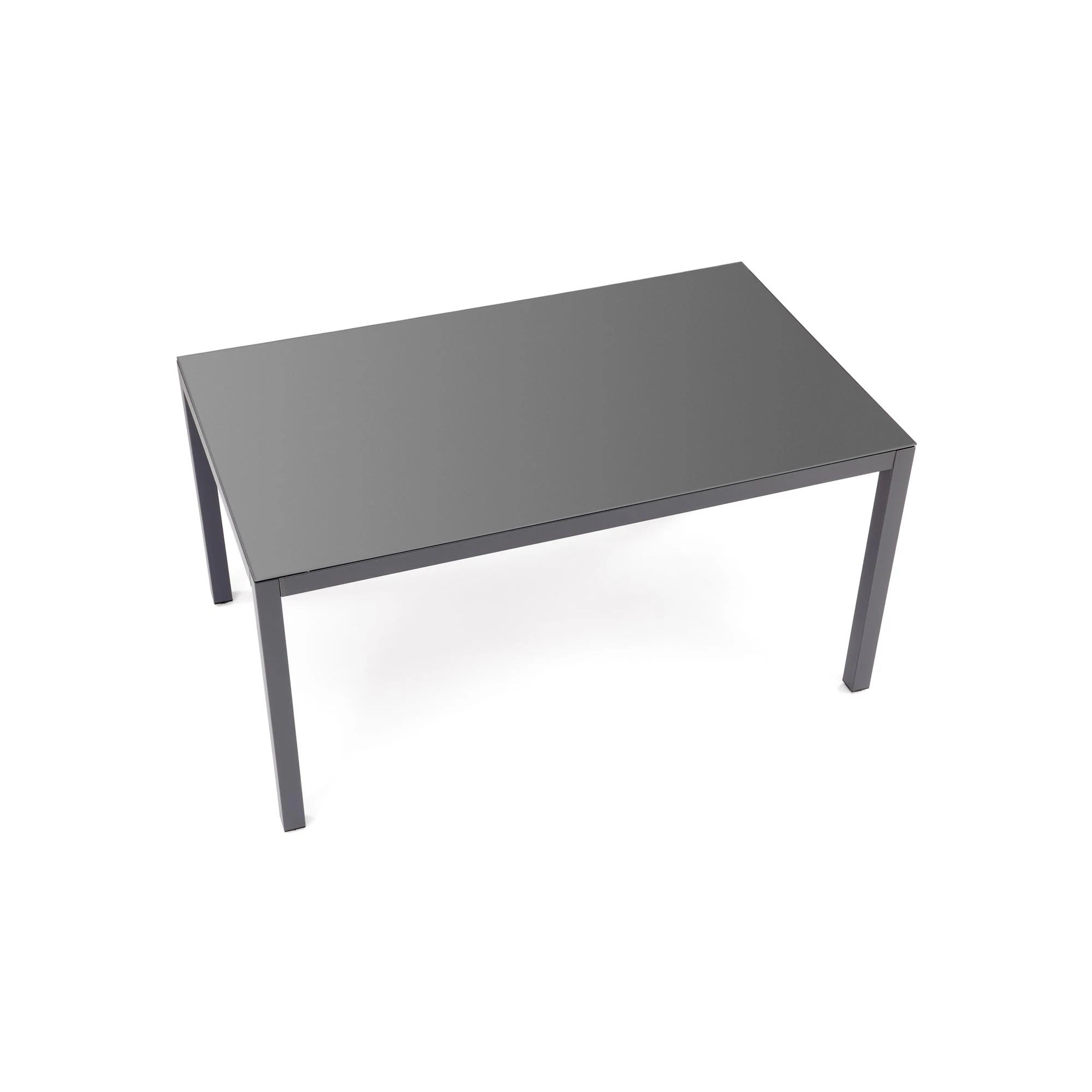 Masa gradina HOVER, gri/gri antracit, sticla/metal, 150x90x75 cm