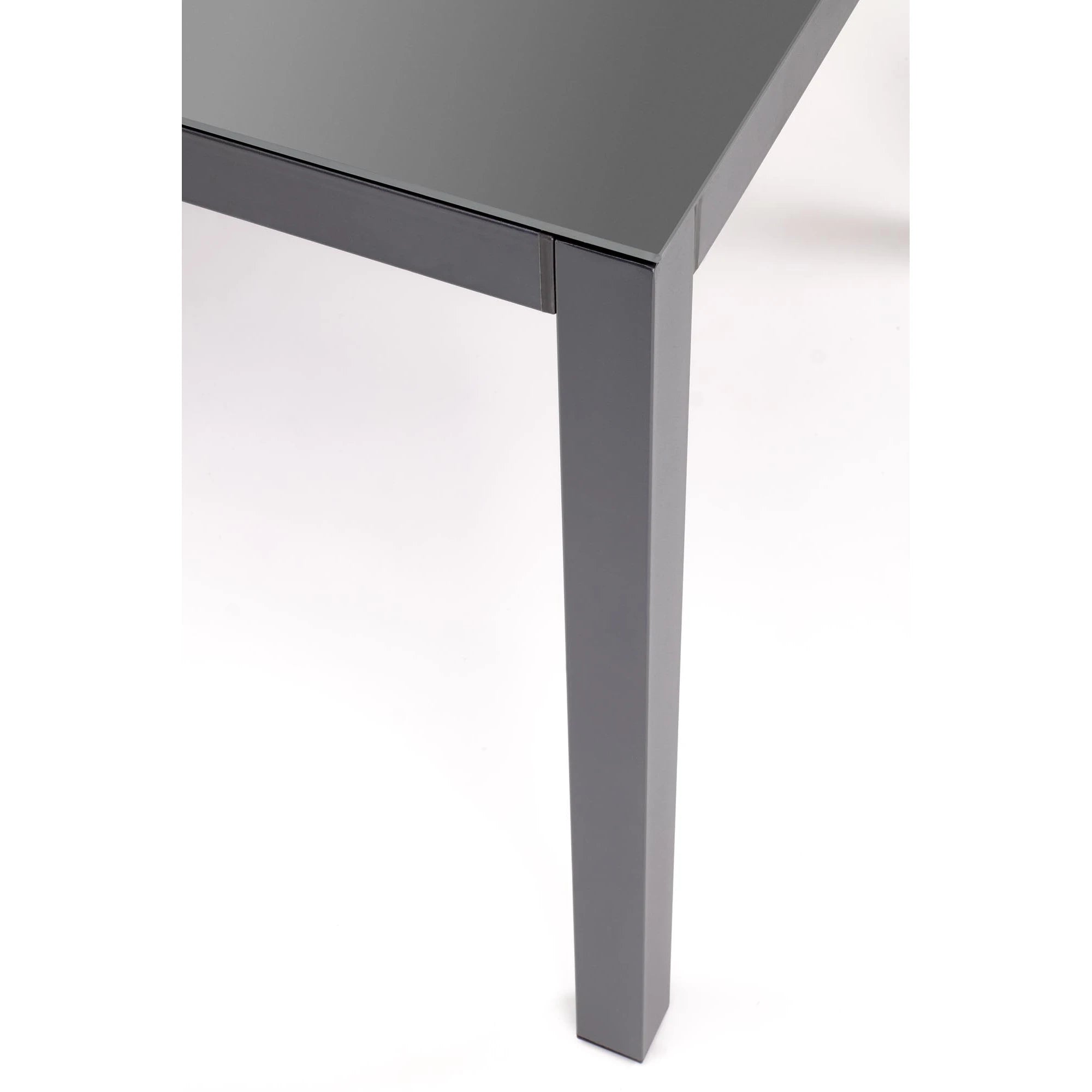 Masa gradina HOVER, gri/gri antracit, sticla/metal, 150x90x75 cm
